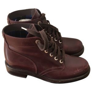 Chanel Boots. Blue flannel inside